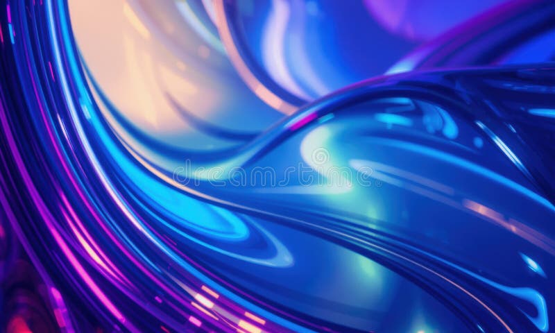 Undele abstracte colorate cu nuanțe vibrante de violet albastru și roz creează un efect vizual fascinant care determină fluiditate royalty free illustration