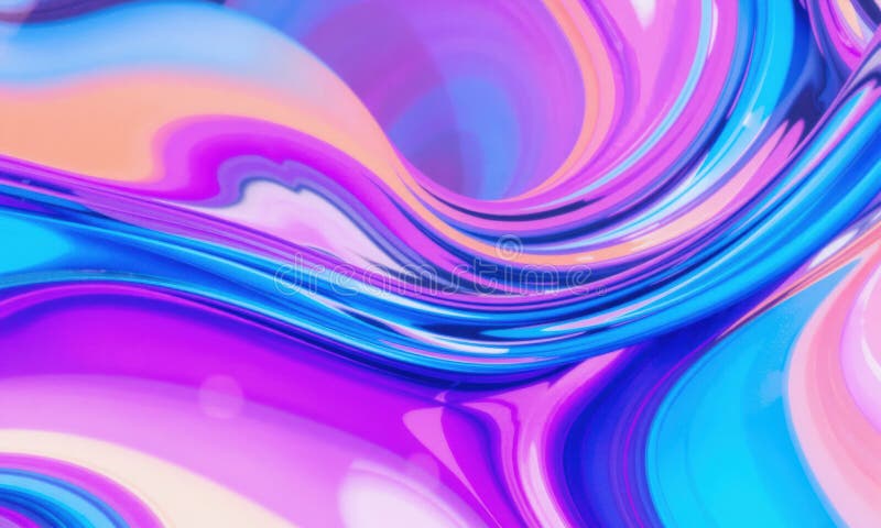 Undele abstracte colorate în nuanțe vibrante de albastru roz și violet creează un efect vizual fascinant. tipare fluide royalty free illustration