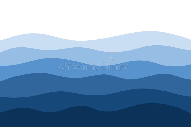 Undele de apă în nuanțe albastre, fundalul abstract minimalist, abstract, este un vector de mână vector illustration