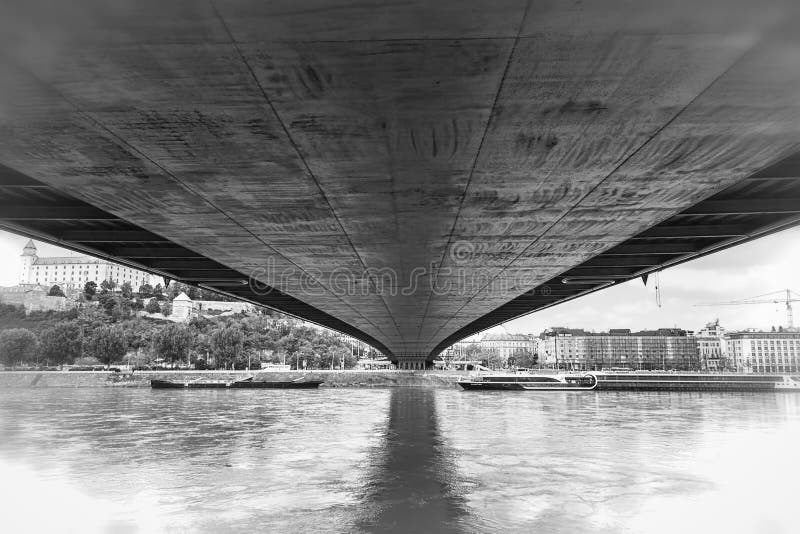 Under the bridge in Bratislava