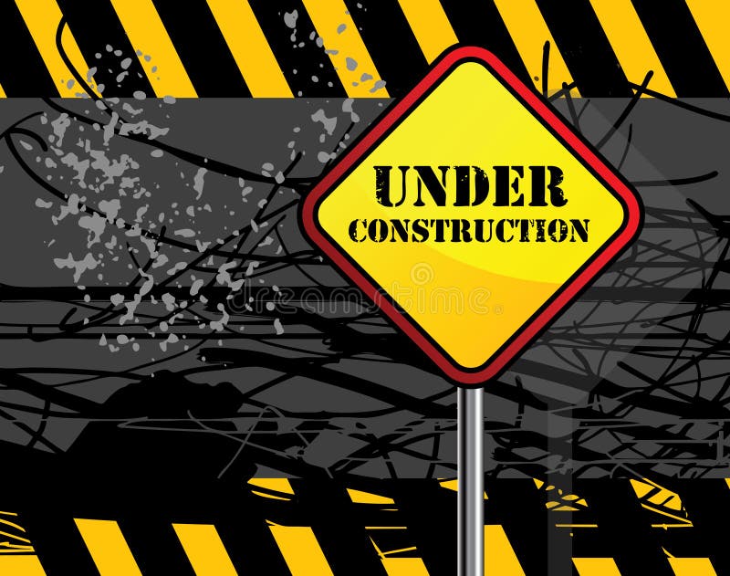 Under Construction Barrier. Stock Vector - Illustration of cone ...