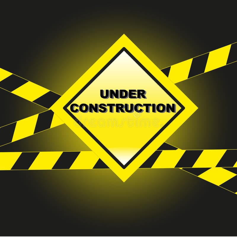 Under construction stock vector. Illustration of warning - 21277207