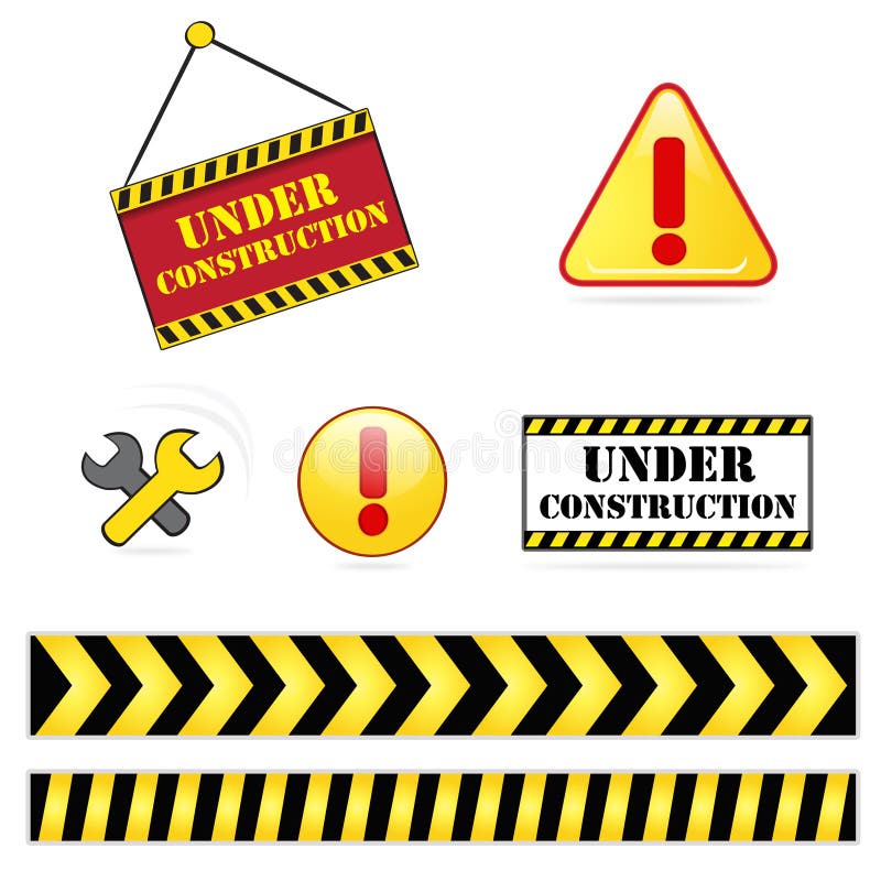 Under construction icon set vector illustration Under construction icon set vector illustration