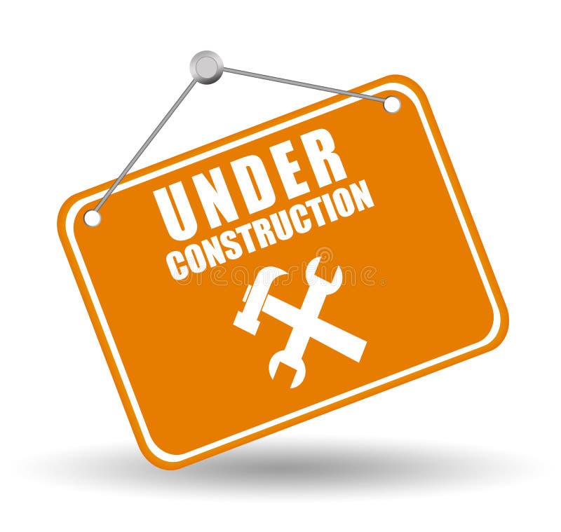 Under construction sign stock vector. Illustration of shop 14609244