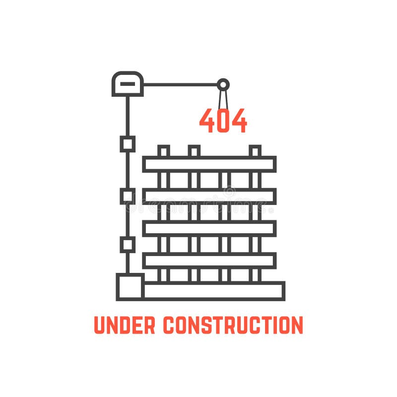 Under construction like server error royalty free illustration Under construction like server error royalty free illustration