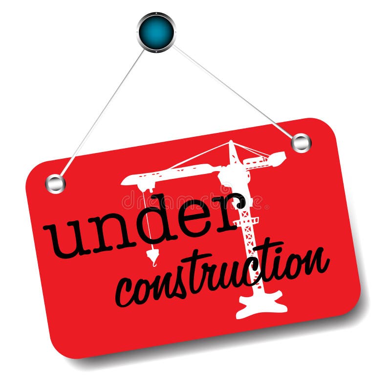 Under Construction Sign stock illustration. Illustration of