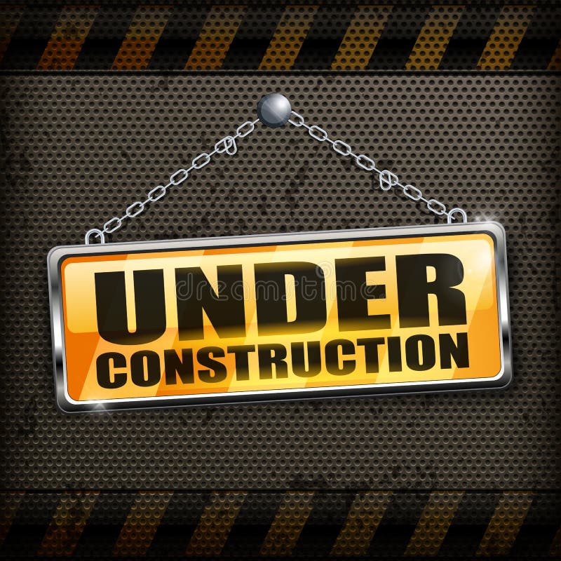 Under construction sign black