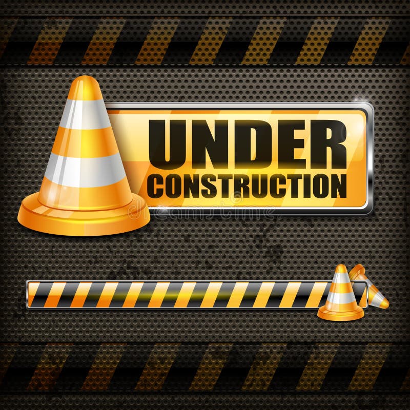 Under construction sign & traffic cones