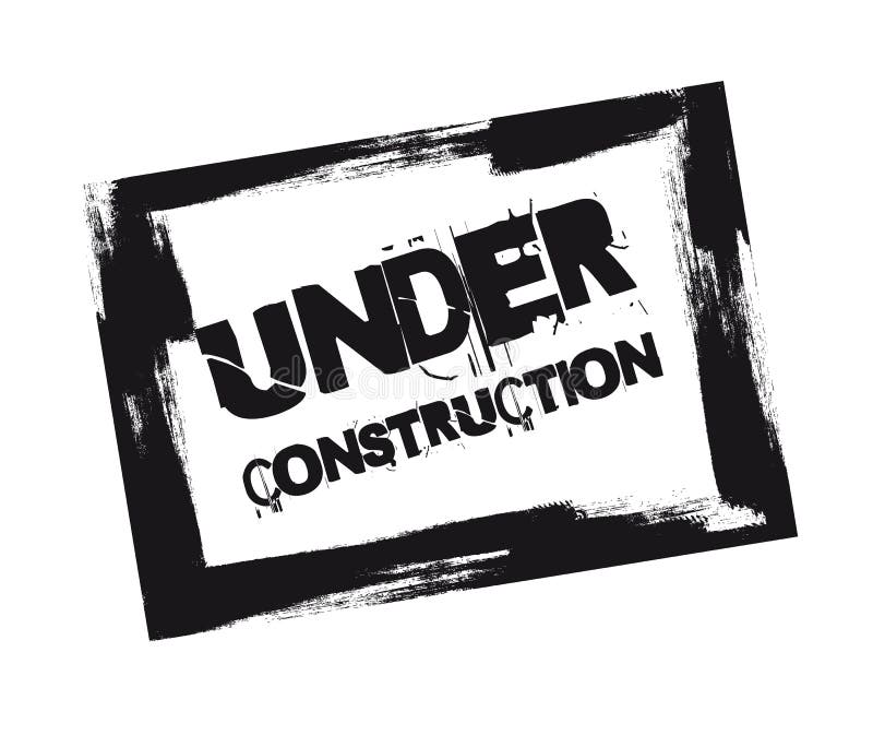 Under construction stamp stock vector. Illustration of insignia 23513947