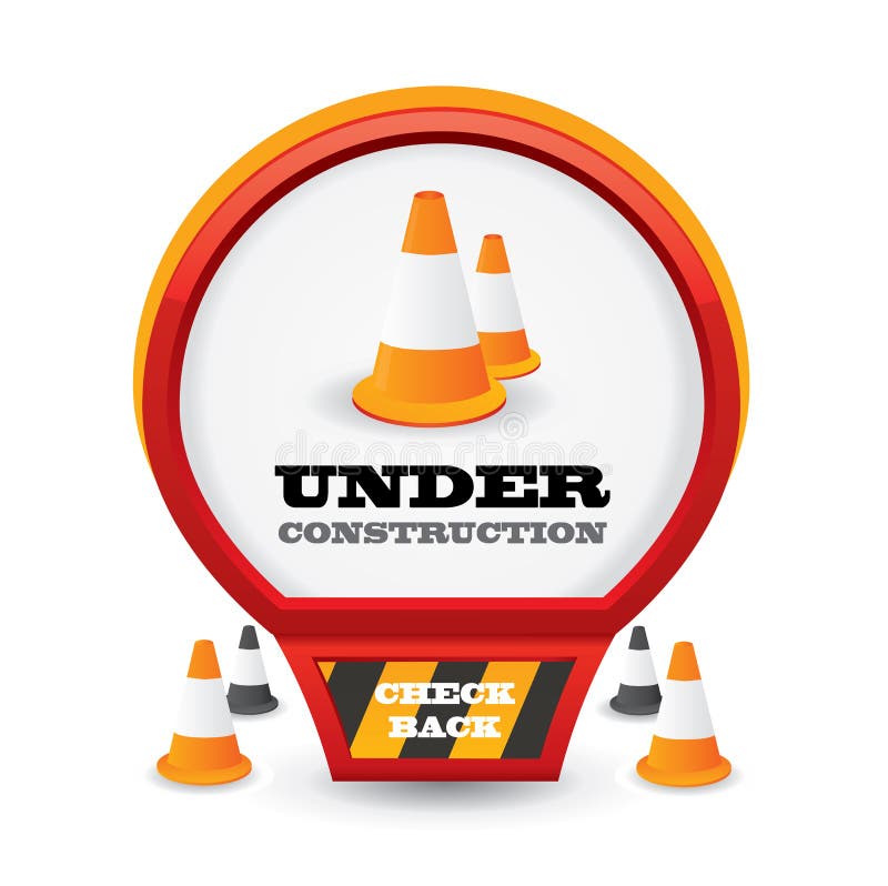 Under construction web style icon