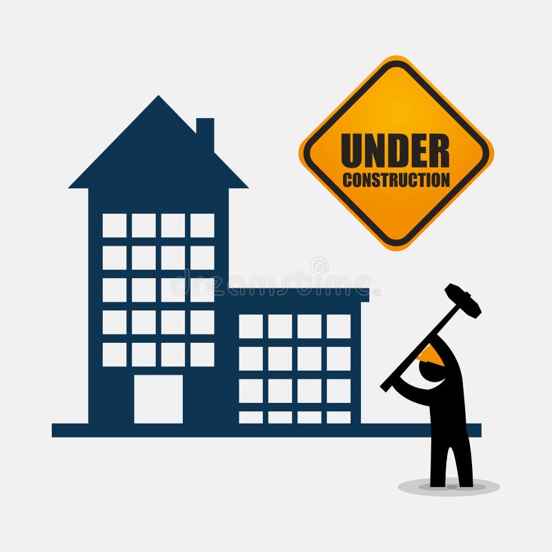 Worker with a Hammer and a Chisel Vector Illustration Stock Vector