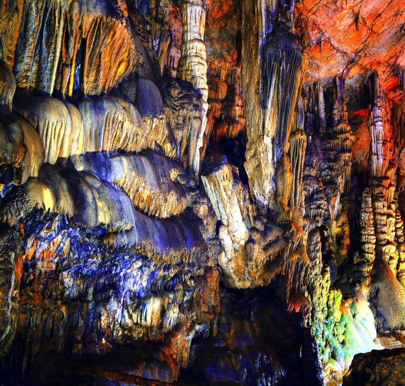 under the ground. beautiful view of stalactites and stalagmites in underground cavern royalty free stock photography under the ground. beautiful view of stalactites and stalagmites in underground cavern royalty free stock photography