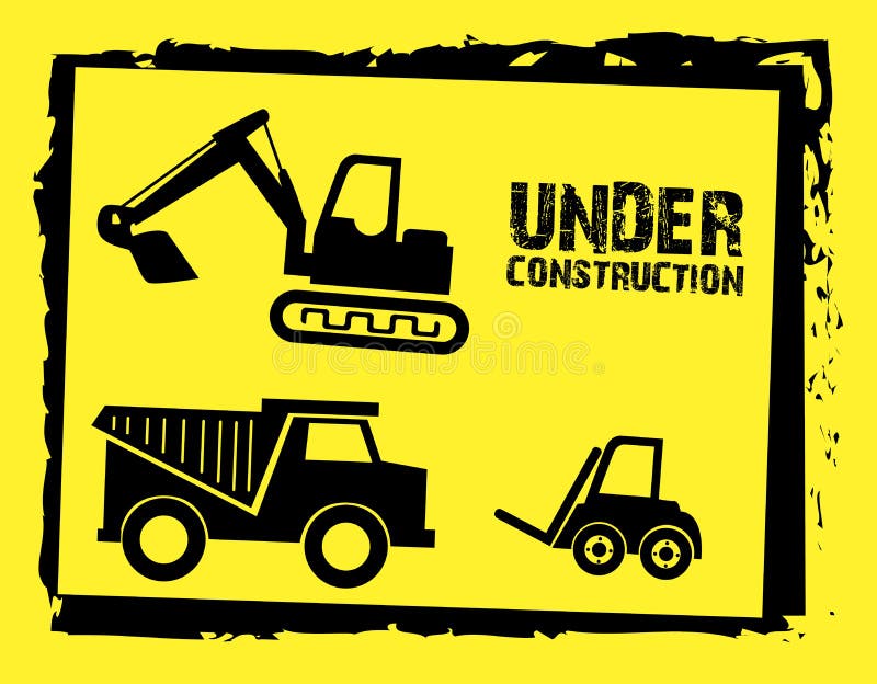 Under konstruktion vektor illustrationer
