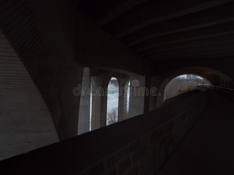 Rainbow Bridge Border Crossing Viewed from the Side Stock Photo Image