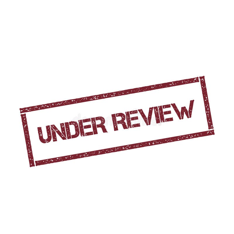Under Review Rectangular Stamp. Stock Vector Illustration of splatter