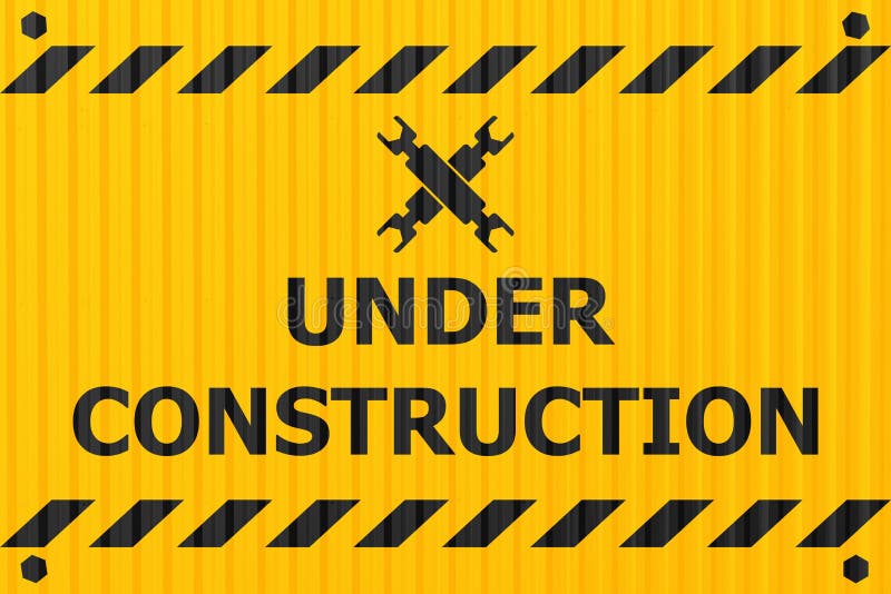 Underconstruction Banner Logo Label for Construction Site or Website ...