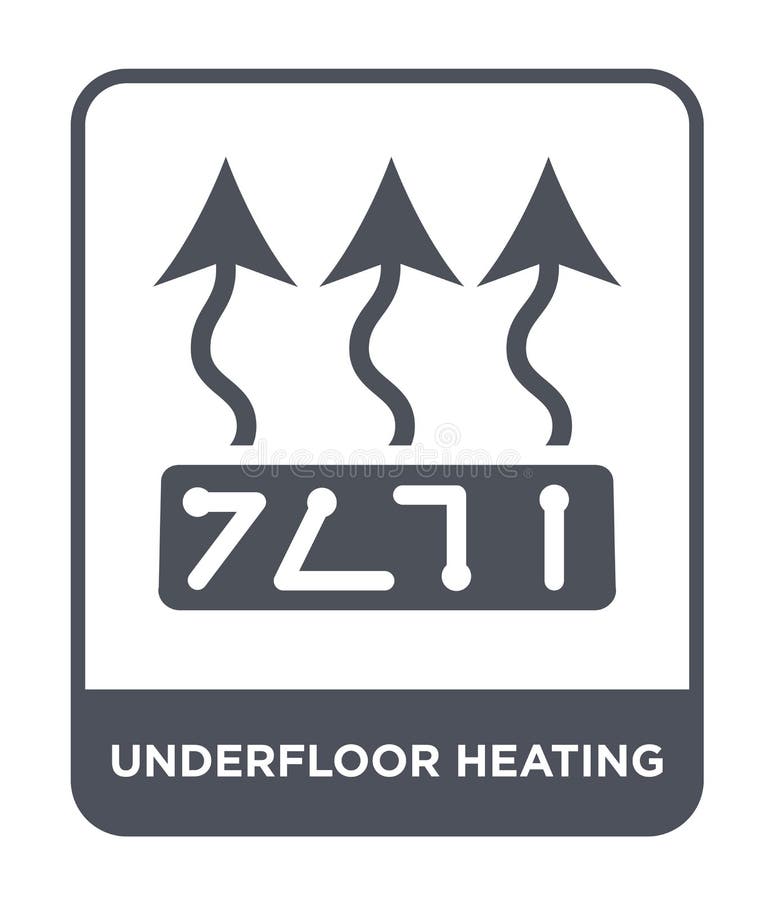Underfloor Heating Icon in Trendy Design Style. Underfloor Heating Icon