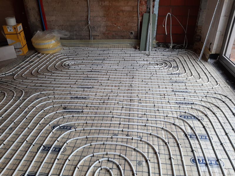 Underfloor Heating System in the House Stock Image - Image of heat ...