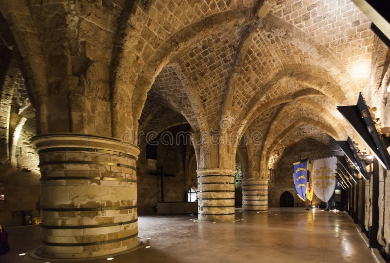 Underground Citadel and prison. Akko. Israel.