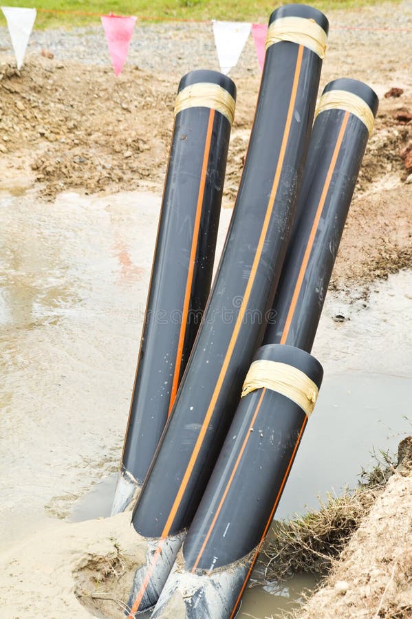 Underground Electrical Conduits Stock Photo Image of transportation