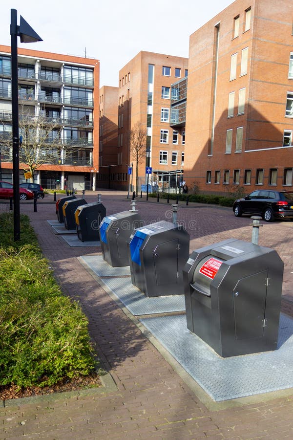 Underground Garbage Containers in Utrecht Editorial Stock Photo Image