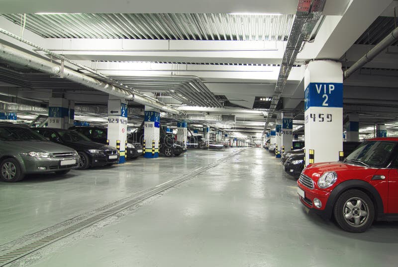 Underground parking royalty free stock images