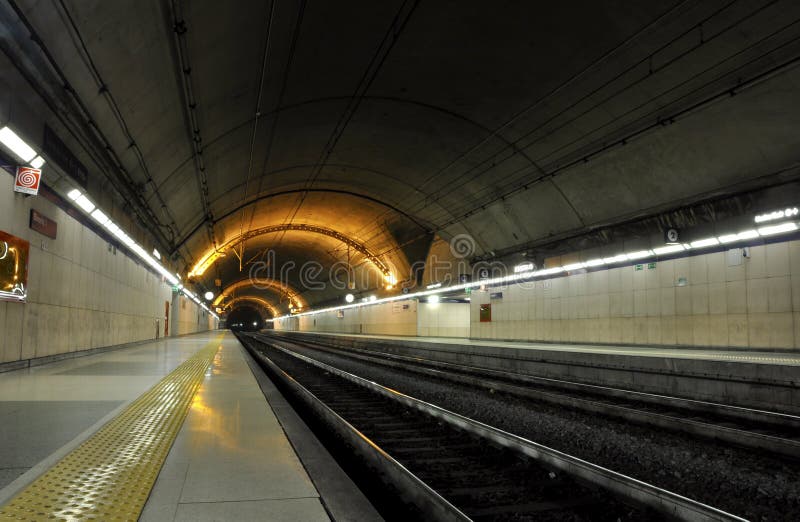 Underground train station