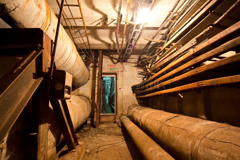 Underground Tunnel of Heating Duct, Place Where Homeless Hide from