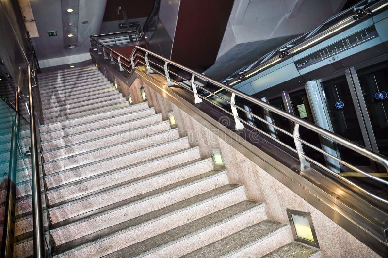 Underground in Turin stock image. Image of tube, stairs 13537345