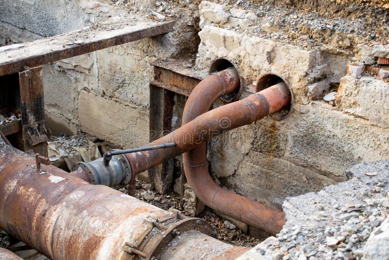 Underground Utilities. Modernization, Laying Or Replacement Of Old