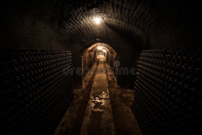 Underground Wine Cellar stock image. Image of atmosphere 156161797