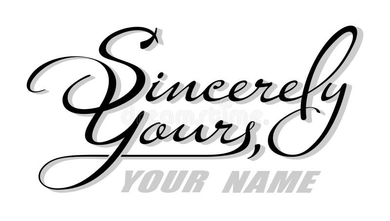 Sincerely Yours Stock Illustrations – 9 Sincerely Yours Stock