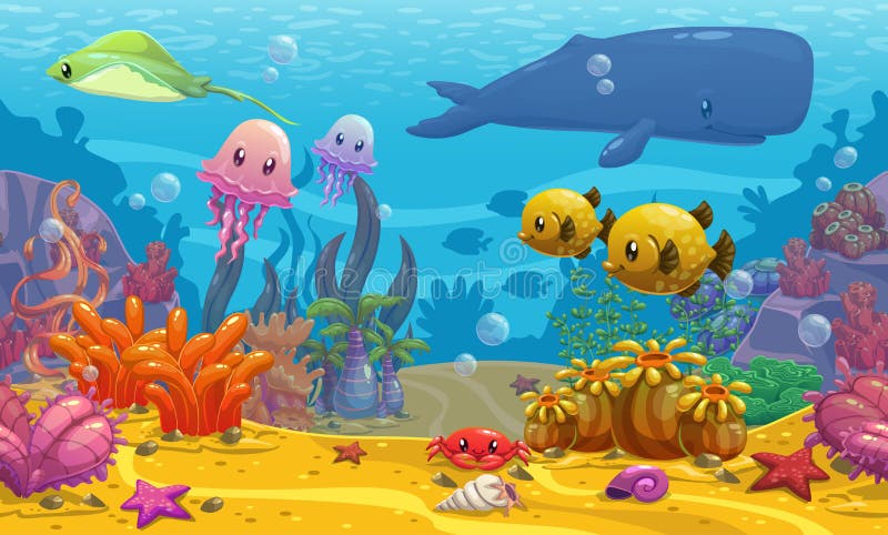 Undersea landscape royalty free illustration