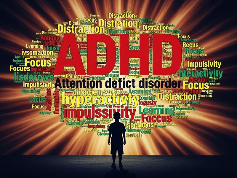 Understanding attention deficit disorder royalty free illustration