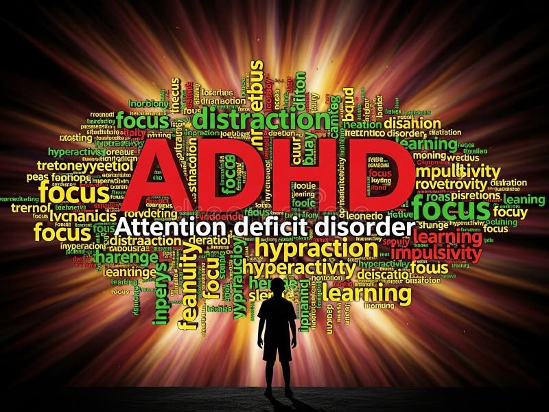 Understanding attention deficit disorder stock illustration