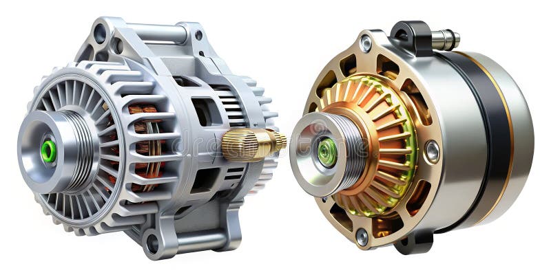 Understanding the Crucial Difference Between Alternator and Starter A Comprehensive Guide to Car Electrical Components vector illustration