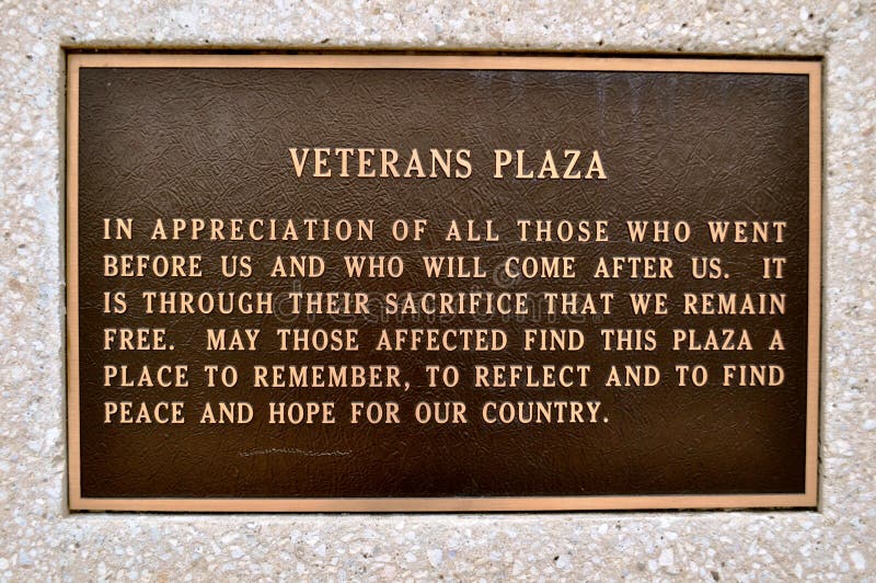 Underteckna veteranplazaen Waco royaltyfria bilder Underteckna veteranplazaen Waco royaltyfria bilder