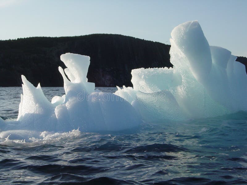 Icebergs melt near Newfoundland summer time create beautiful shapes. Icebergs melt near Newfoundland summer time create beautiful shapes