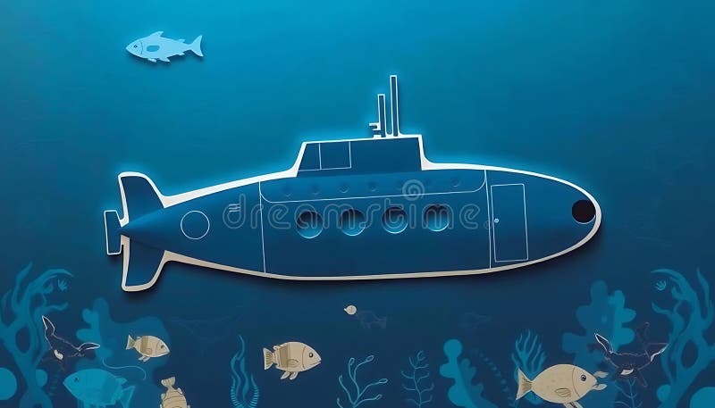 Undervattensscenens havsprospektering och havsäventyr Beståndsfoto Generative AI vektor illustrationer