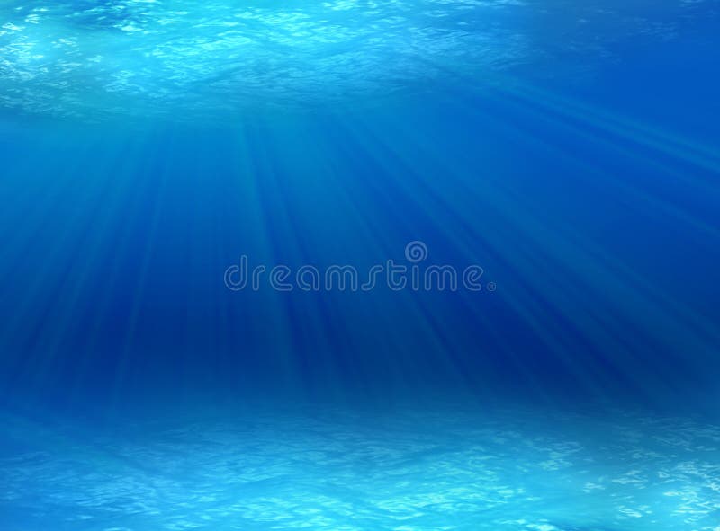 Sfondo blu subacquea, un fascio di luce.
