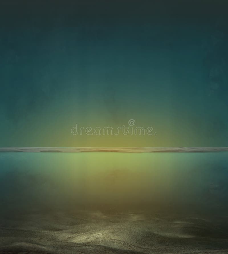 Underwater Background, Yellow Blue Color, Photo Editing Background Stock  Image - Image of fantasy, family: 216208631