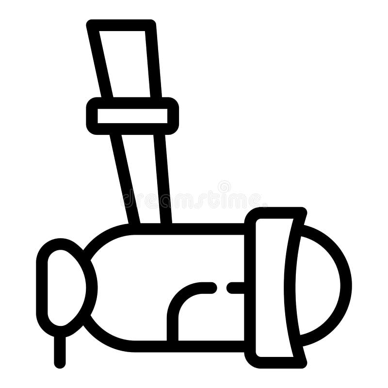 Underwater Camera Icon Outline Style Stock Vector Illustration of