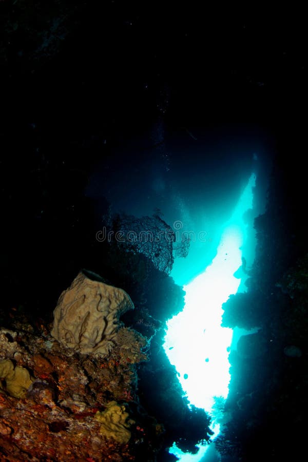 Underwater cavern