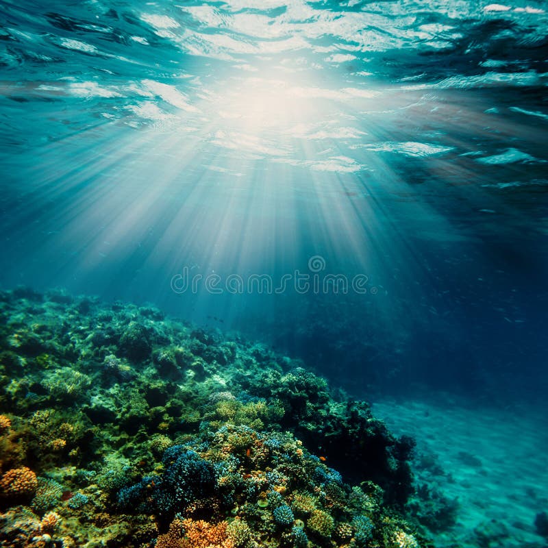 A Underwater Coral Reef on the Red Sea Stock Image Image of bubbles