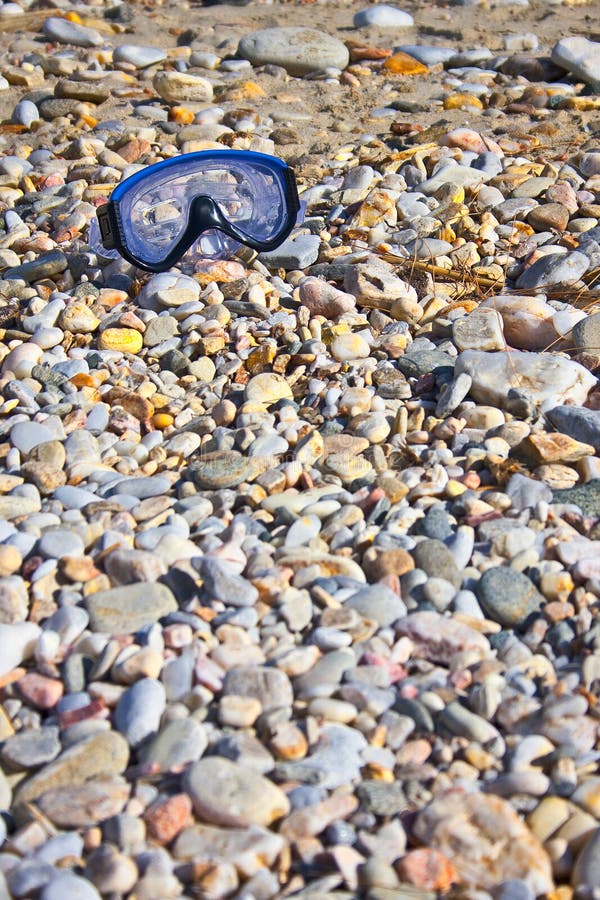 Underwater Goggles on a Beach Stock Image Image of cloud, relax 16410677