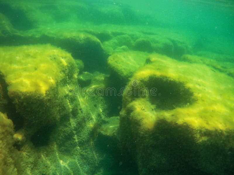 Underwater Landscape in the Sea. Caspian Sea Stock Photo - Image of ...