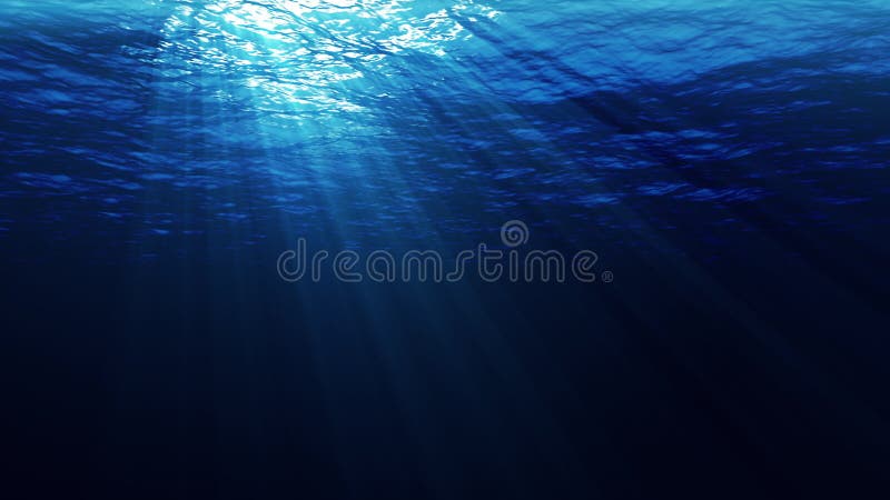 Underwater Light Rays Looped Animation royalty free illustration