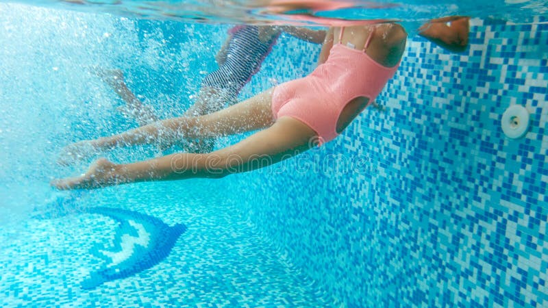 Teen Underwater Swimming Pool