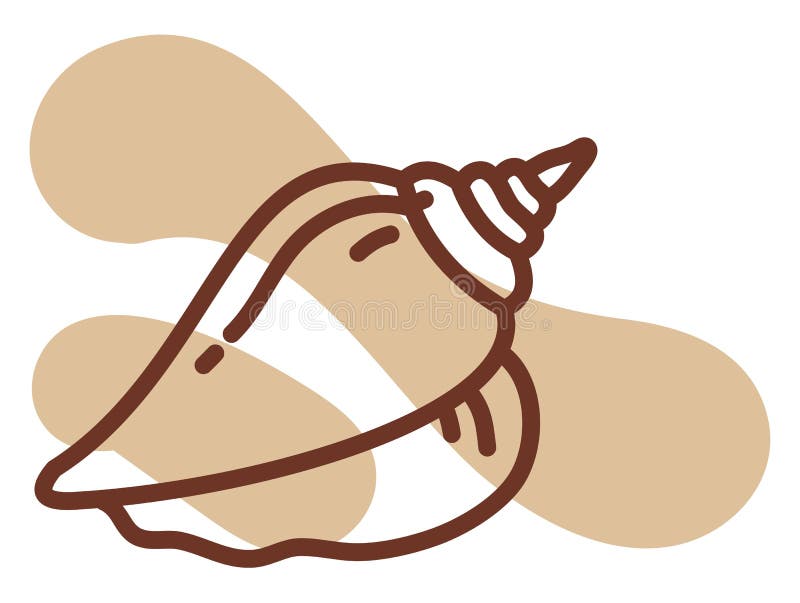 Underwater shell, icon stock illustration