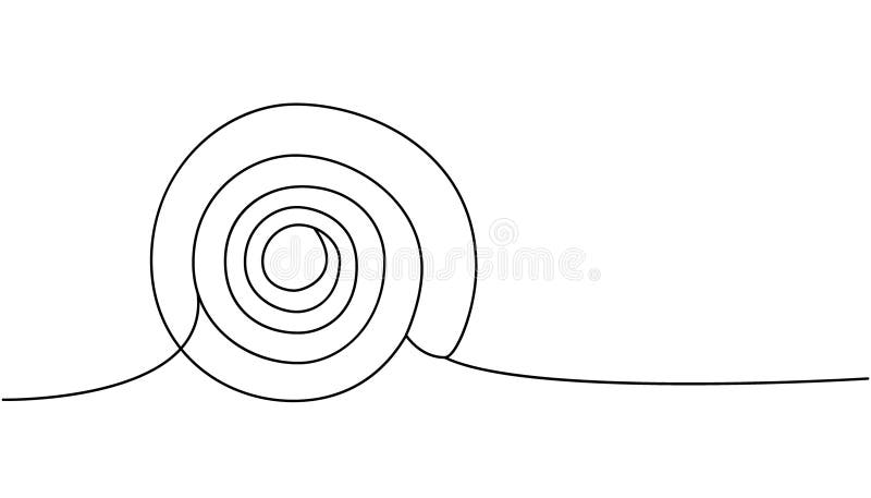 Underwater shell one line continuous drawing. Tropical underwater shell continuous one line illustration. Vector vector illustration